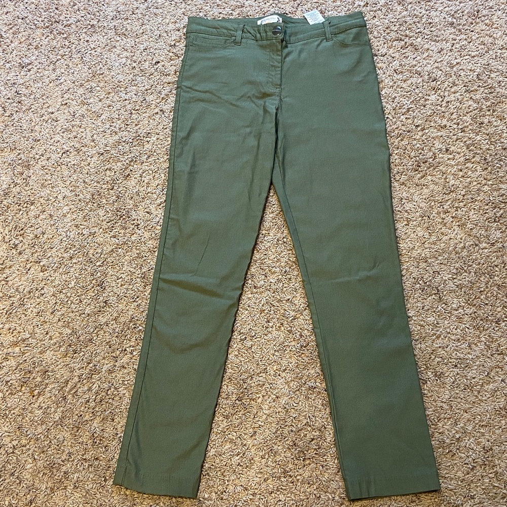 Nanette Lepore‎ Olive Skinny Stretchy  Green Pants Ladies 10